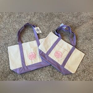 2 pcs LARGE lavender trader joe’s tote